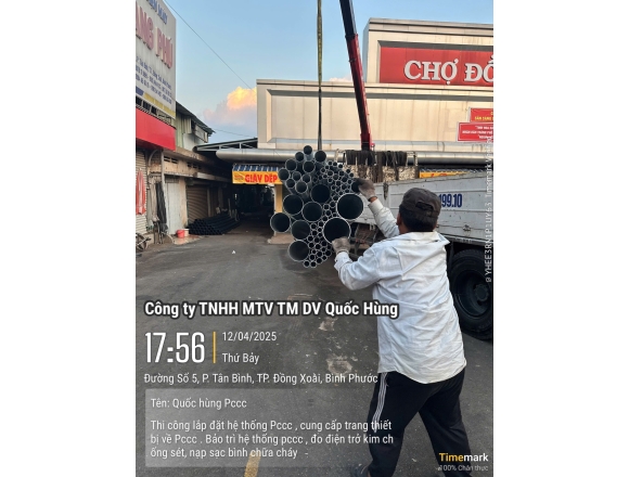 Thi công PCCC cho Chợ Đồng Xoài- Tp.Đồng Xoài, Bình Phước