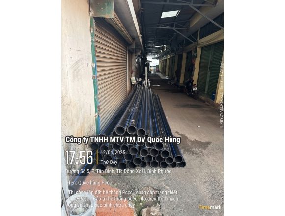 Thi công PCCC cho Chợ Đồng Xoài- Tp.Đồng Xoài, Bình Phước