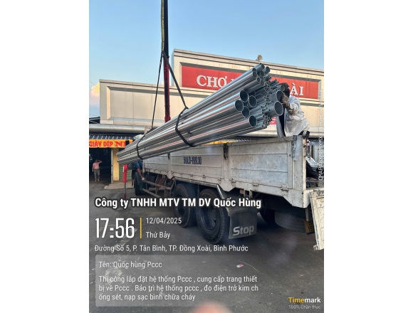 Thi công PCCC cho Chợ Đồng Xoài- Tp.Đồng Xoài, Bình Phước