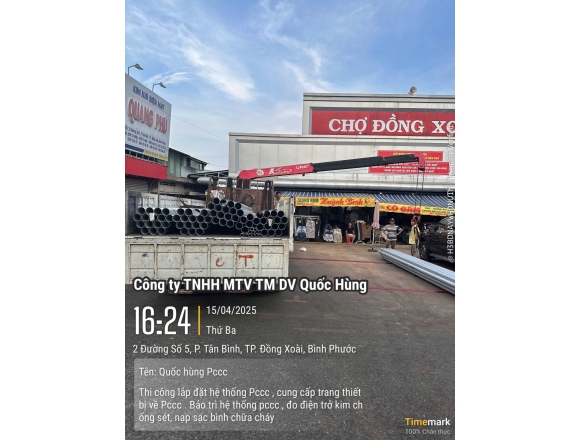 Thi công PCCC cho Chợ Đồng Xoài- Tp.Đồng Xoài, Bình Phước