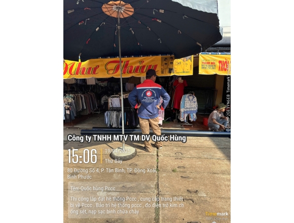 Thi công PCCC cho Chợ Đồng Xoài- Tp.Đồng Xoài, Bình Phước