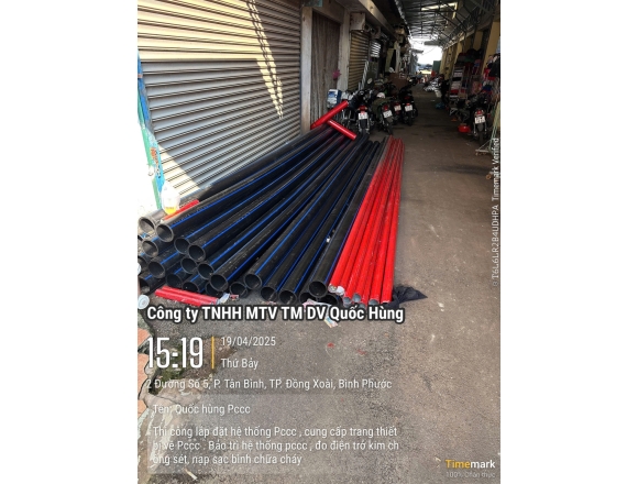 Thi công PCCC cho Chợ Đồng Xoài- Tp.Đồng Xoài, Bình Phước