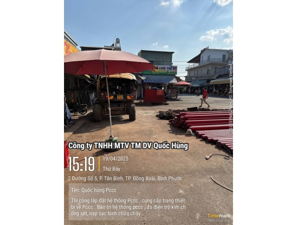 Thi công PCCC cho Chợ Đồng Xoài- Tp.Đồng Xoài, Bình Phước