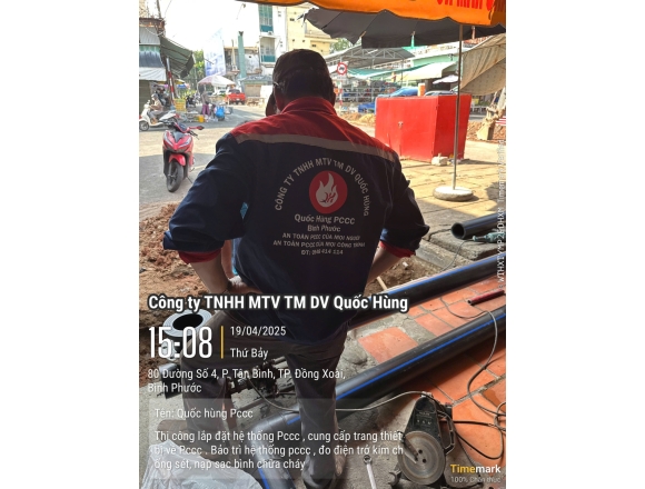 Thi công PCCC cho Chợ Đồng Xoài- Tp.Đồng Xoài, Bình Phước