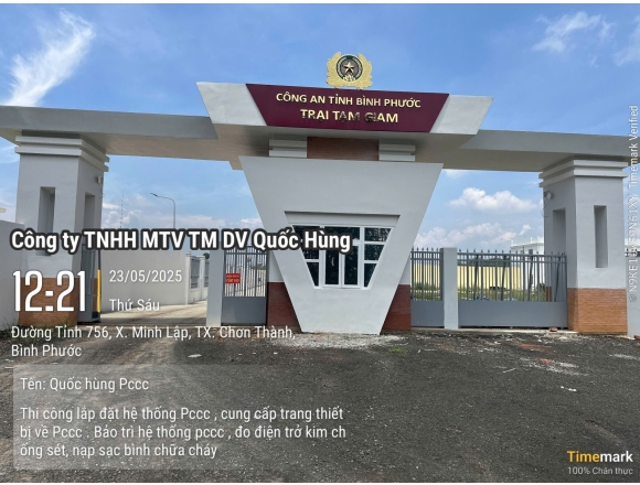 Thi công PCCC Trại Tạm giam C.A Tỉnh Bình Phước