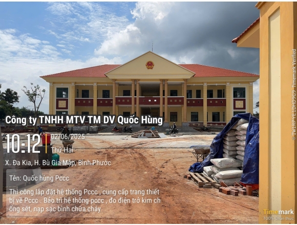 Thi công PCCC Uỷ ban Nhân dân Xã Dakia huyện Bù Gia Mập