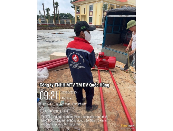 Thi công PCCC Uỷ ban Nhân dân Xã Dakia huyện Bù Gia Mập