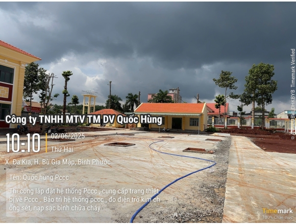 Thi công PCCC Uỷ ban Nhân dân Xã Dakia huyện Bù Gia Mập