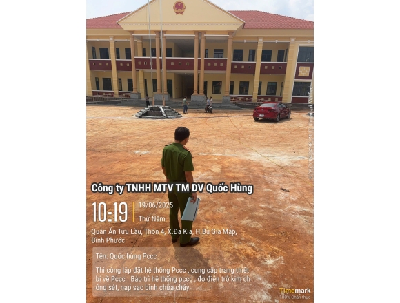 Thi công PCCC Uỷ ban Nhân dân Xã Dakia huyện Bù Gia Mập