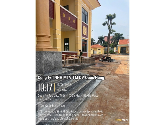 Thi công PCCC Uỷ ban Nhân dân Xã Dakia huyện Bù Gia Mập