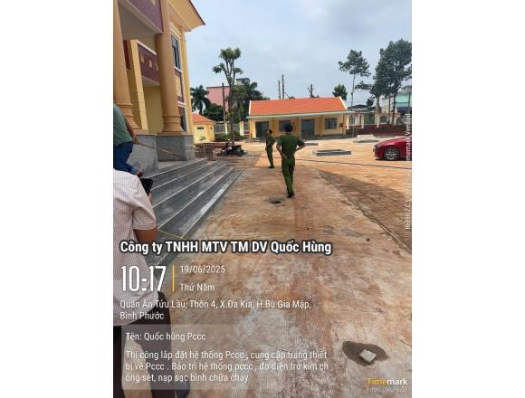 Thi công PCCC Uỷ ban Nhân dân Xã Dakia huyện Bù Gia Mập