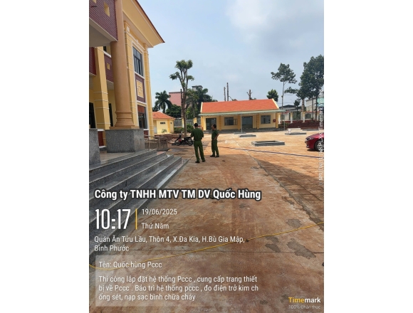 Thi công PCCC Uỷ ban Nhân dân Xã Dakia huyện Bù Gia Mập