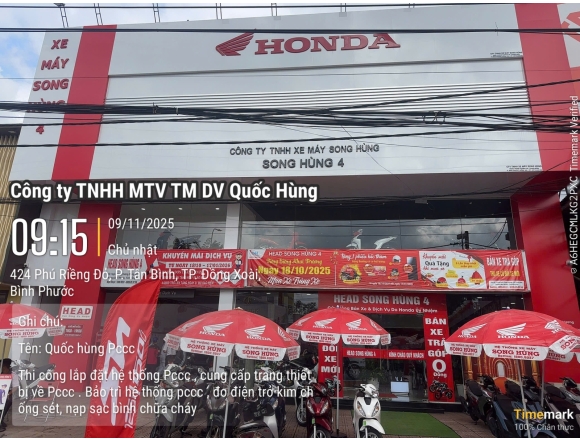 Thi công PCCC Cửa hàng Xe Máy