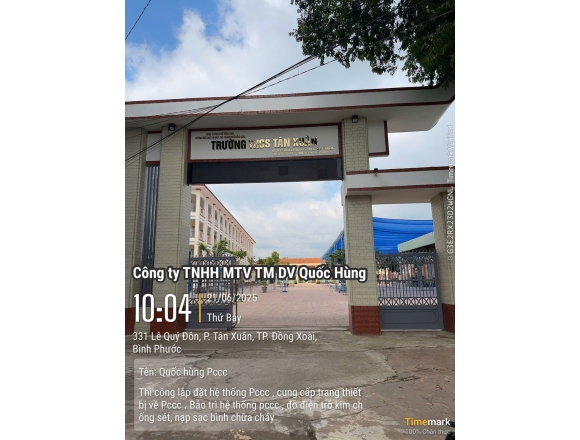 PCCC cho Trường Trung học Cơ sở Tân Xuân-Bình Phước