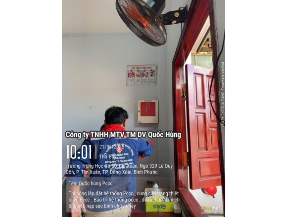 PCCC cho Trường Trung học Cơ sở Tân Xuân-Bình Phước