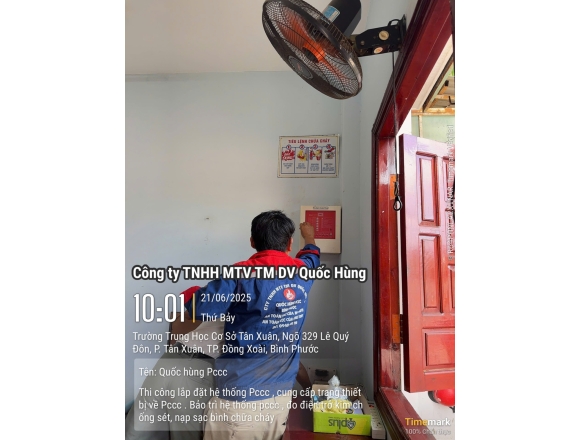 PCCC cho Trường Trung học Cơ sở Tân Xuân-Bình Phước