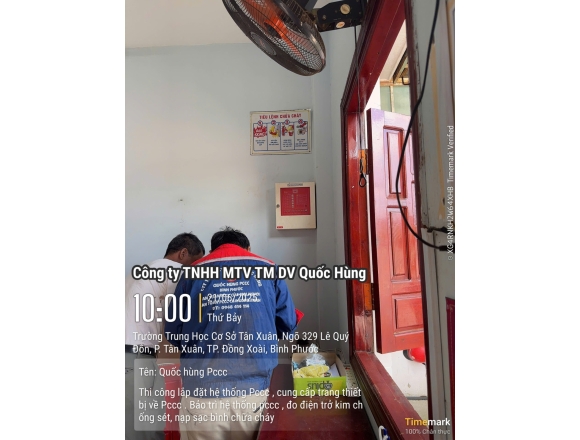 PCCC cho Trường Trung học Cơ sở Tân Xuân-Bình Phước