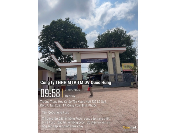 PCCC cho Trường Trung học Cơ sở Tân Xuân-Bình Phước