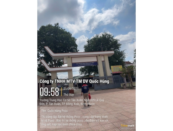 PCCC cho Trường Trung học Cơ sở Tân Xuân-Bình Phước