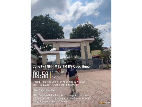 PCCC cho Trường Trung học Cơ sở Tân Xuân-Bình Phước