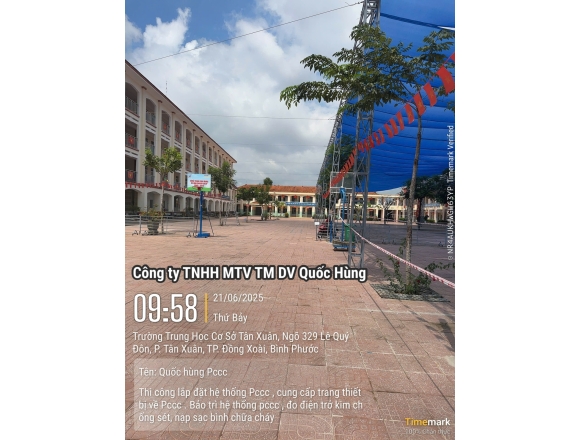 PCCC cho Trường Trung học Cơ sở Tân Xuân-Bình Phước