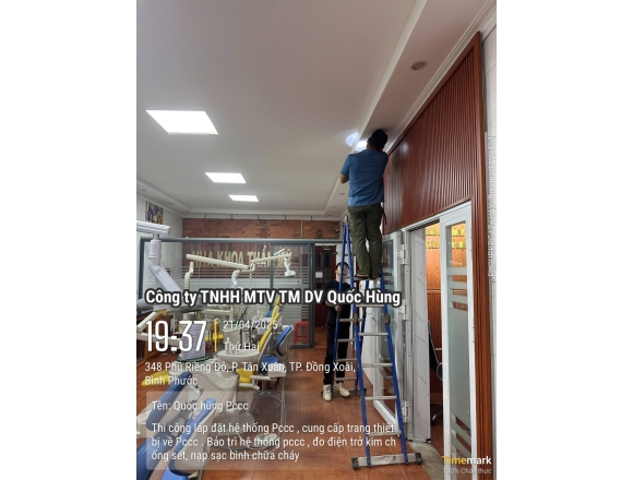 Thi công PCCC phòng khám Đa khoa Tâm Đức-Bình Phước