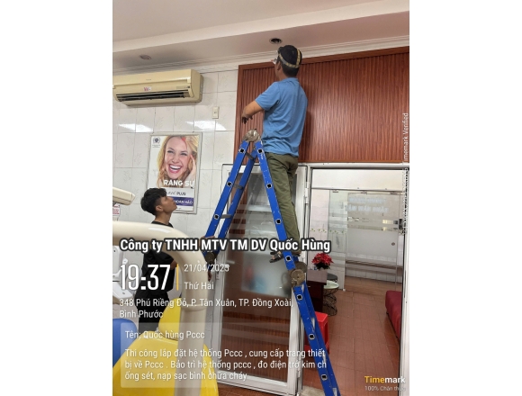 Thi công PCCC phòng khám Đa khoa Tâm Đức-Bình Phước