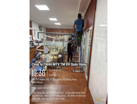 Thi công PCCC phòng khám Đa khoa Tâm Đức-Bình Phước