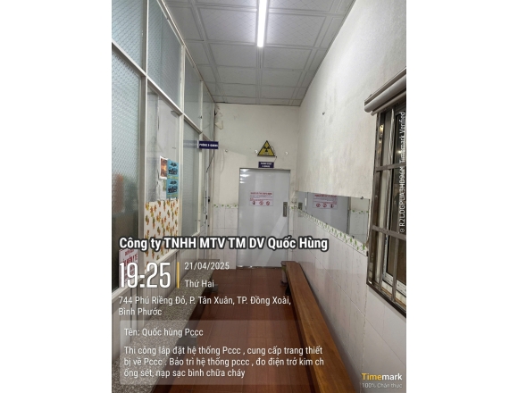 Thi công PCCC phòng khám Đa khoa Tâm Đức-Bình Phước