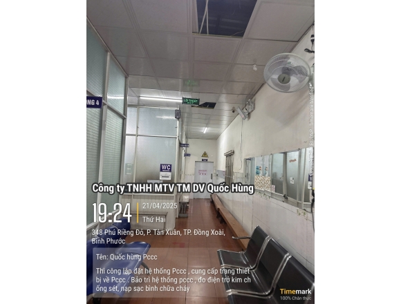 Thi công PCCC phòng khám Đa khoa Tâm Đức-Bình Phước