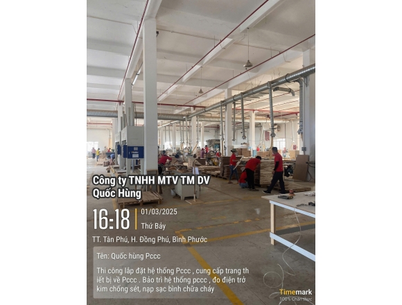 Thi công PCCC Cty FUQIANG kcn Đồng Phú