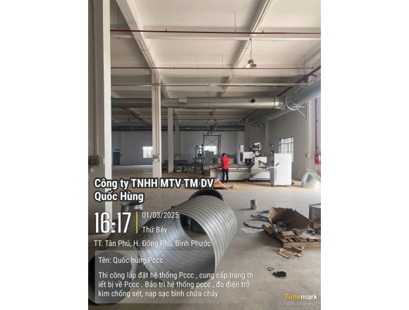 Thi công PCCC Cty FUQIANG kcn Đồng Phú