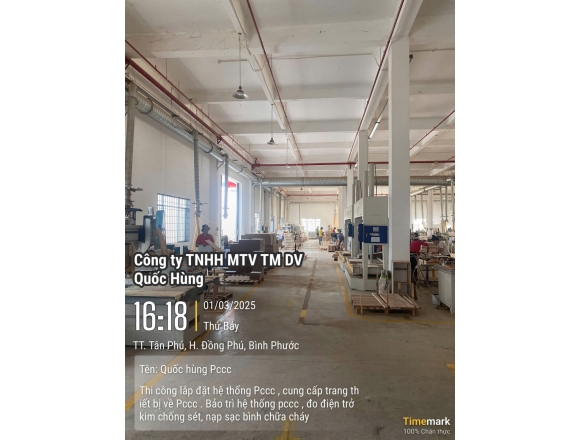 Thi công PCCC Cty FUQIANG kcn Đồng Phú