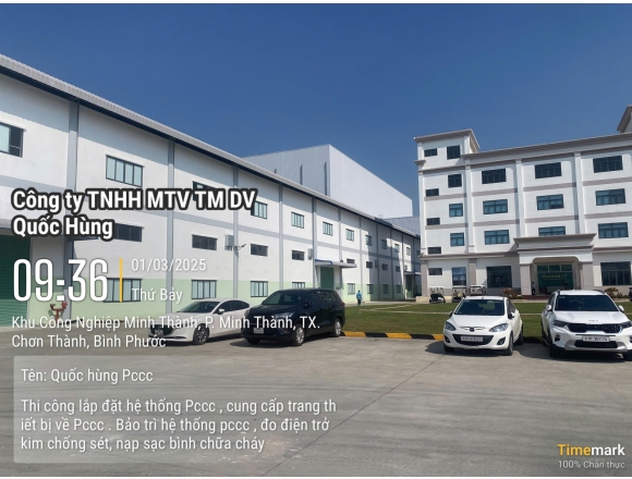 Thi công PCCC cho Cty YUXIN VIETNAM CO.,LTD kcn Becamex Bình Phước