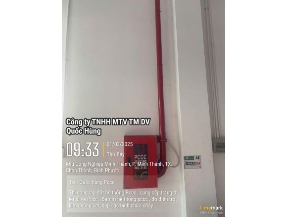 Thi công PCCC cho kho hàng tại KCN Chơn Thành, Bình Phước