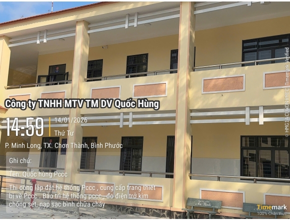 HỆ THỐNG PCCC TRƯỜNG TIỂU HỌC và THCS Minh LONG