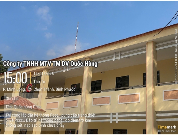 HỆ THỐNG PCCC TRƯỜNG TIỂU HỌC và THCS Minh LONG