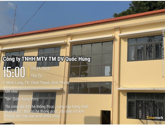 HỆ THỐNG PCCC TRƯỜNG TIỂU HỌC và THCS Minh LONG