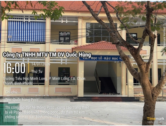 HỆ THỐNG PCCC TRƯỜNG TIỂU HỌC và THCS Minh LONG