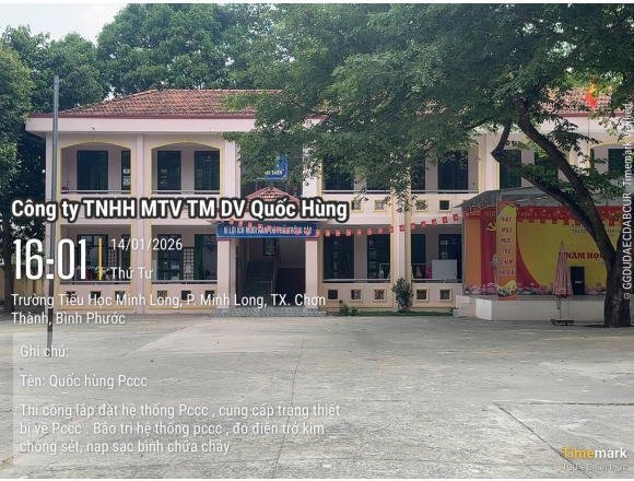 HỆ THỐNG PCCC TRƯỜNG TIỂU HỌC và THCS Minh LONG