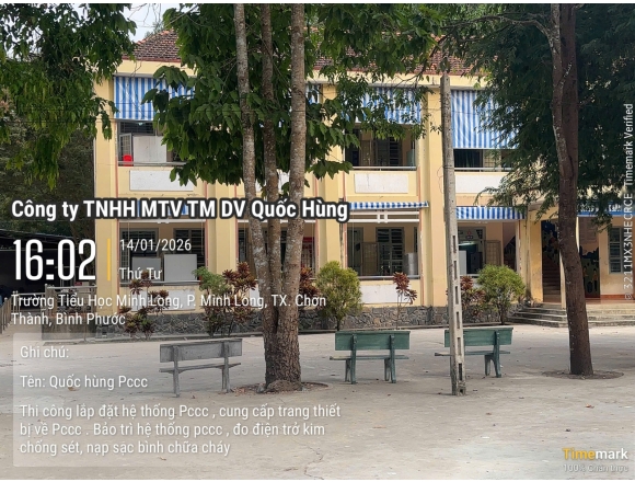 HỆ THỐNG PCCC TRƯỜNG TIỂU HỌC và THCS Minh LONG