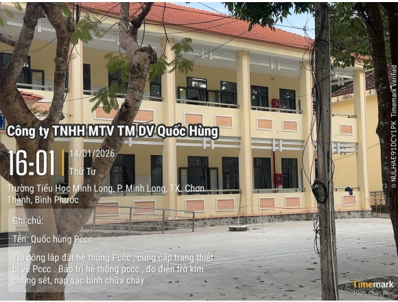 HỆ THỐNG PCCC TRƯỜNG TIỂU HỌC và THCS Minh LONG