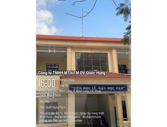 HỆ THỐNG PCCC TRƯỜNG TIỂU HỌC và THCS Minh LONG