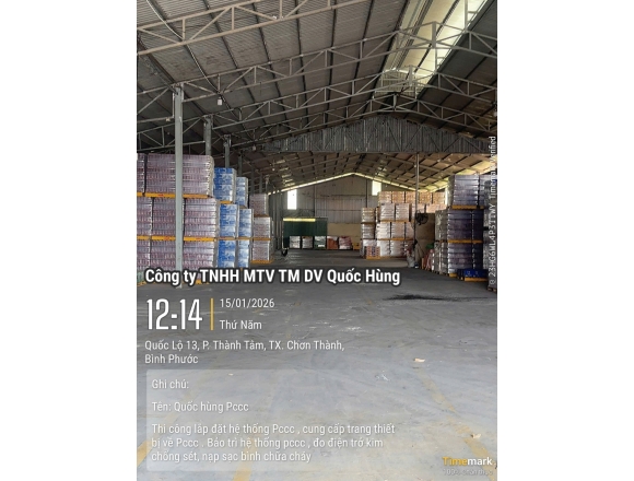 Tư vấn thiết kế thi công lắp đặt hệ thống pccc Công ty Vinh Lợi Phát