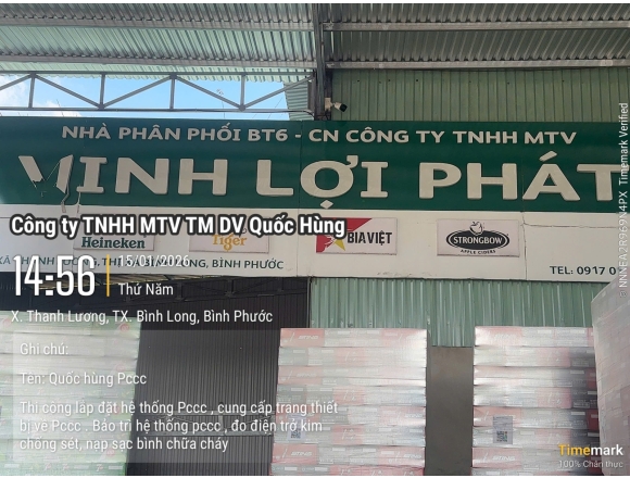 Tư vấn thiết kế thi công lắp đặt hệ thống pccc Công ty Vinh Lợi Phát