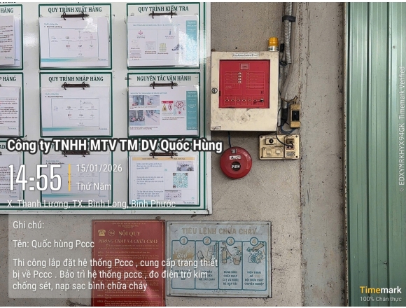 Tư vấn thiết kế thi công lắp đặt hệ thống pccc Công ty Vinh Lợi Phát