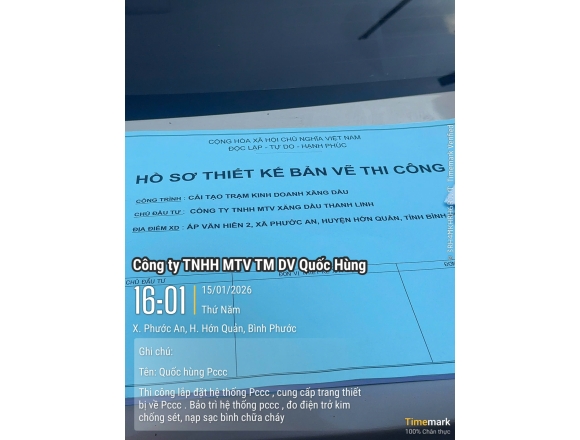 Thiết kế , cải tạo hồ sơ cây xăng dầu Thanh Linh và bàn giao hồ sơ