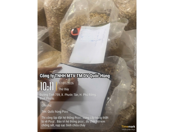 Thi công PCCC công ty hạt điều Tâm Đào - Bình Phước