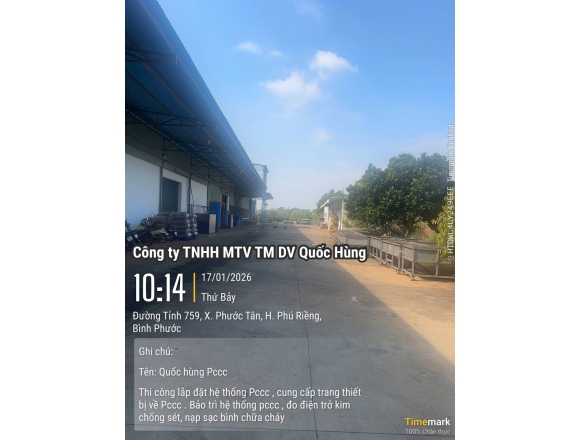 Thi công PCCC công ty hạt điều Tâm Đào - Bình Phước