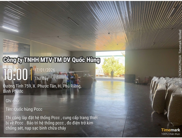 Thi công PCCC công ty hạt điều Tâm Đào - Bình Phước